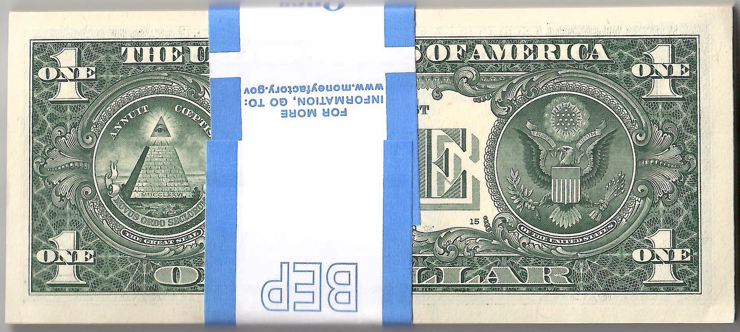 United States of America - 1 Dollar Banknote, 2017, UNC - 100 Pcs Bundle