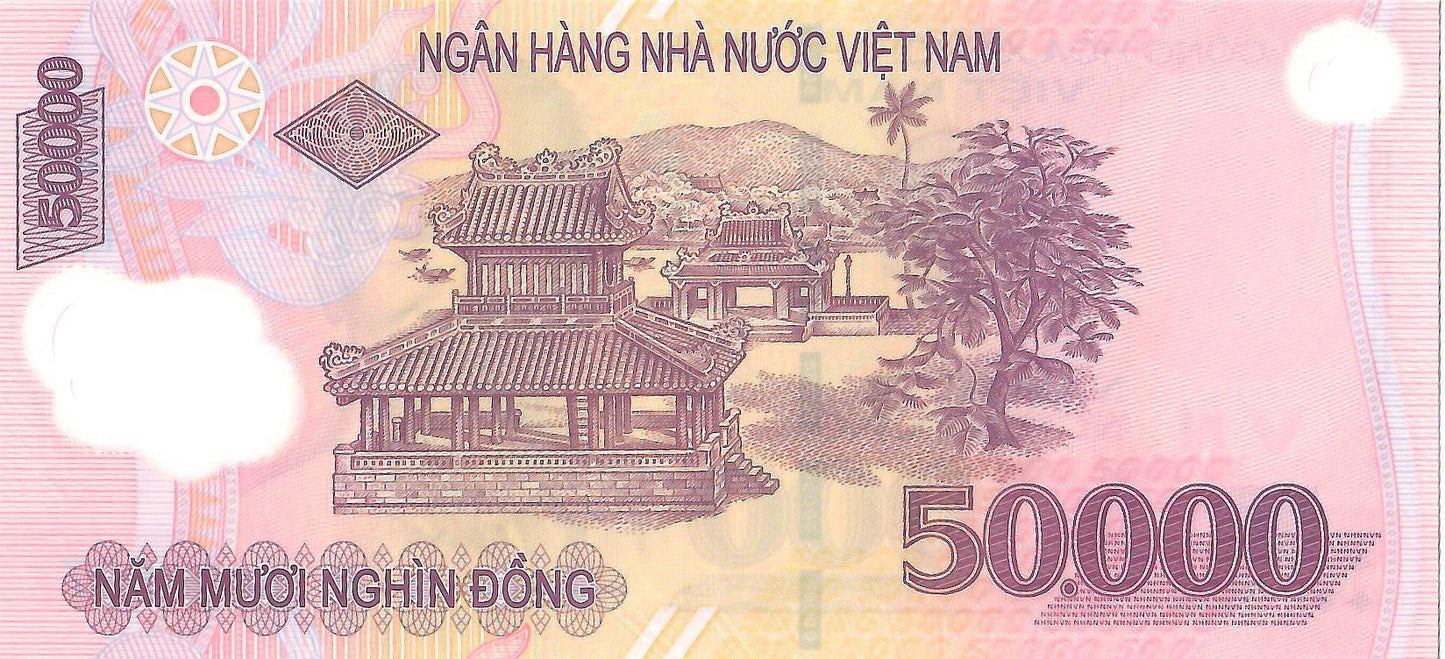 Vietnam 50,000 Dong Banknote, 2019, P-121m, UNC, Polymer
