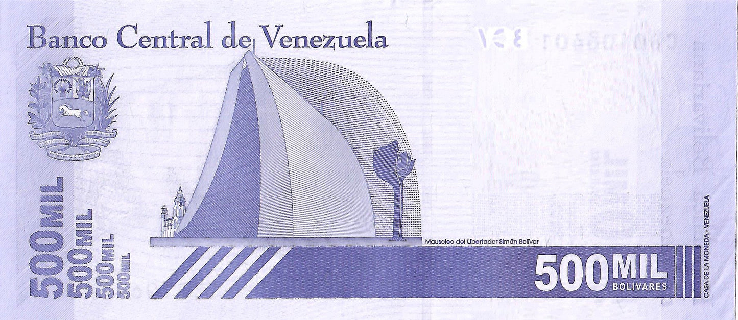 Venezuela 500,000 Bolivar Soberano Banknote, 2020, P-113, UNC