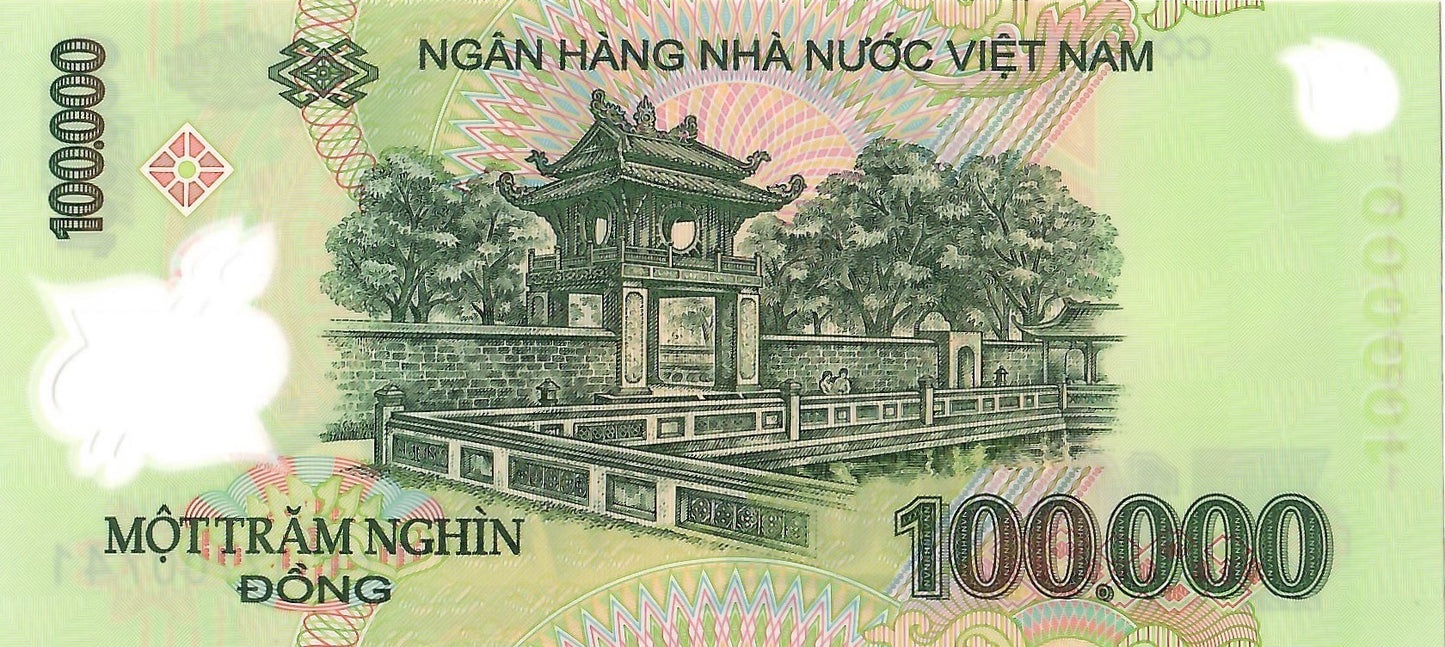 Vietnam 100,000 Dong Banknote, P-122 Polymer - CIRCULATED