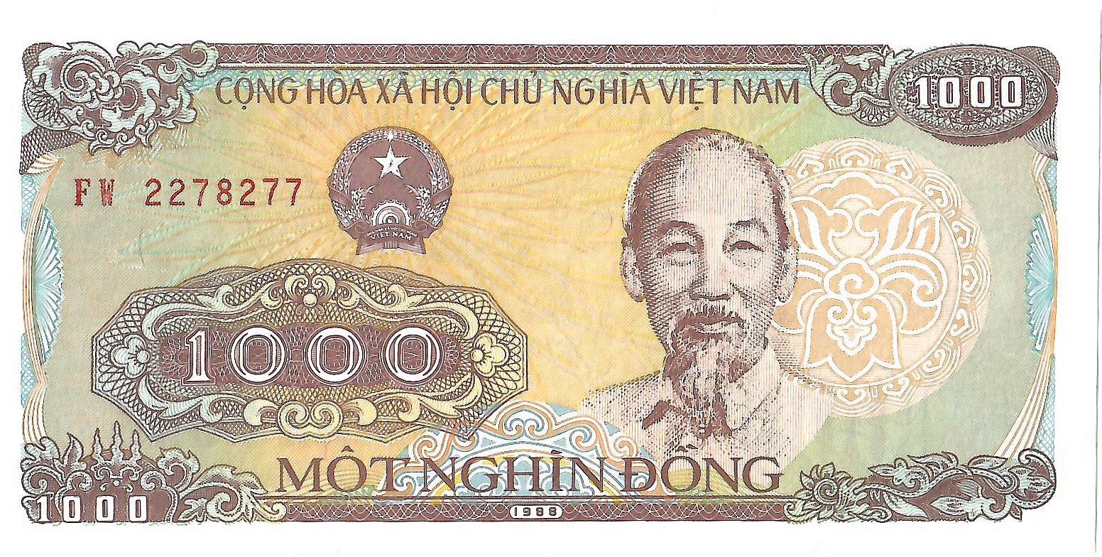 Vietnam 1,000 Dong Banknote, 1988, P106, UNC