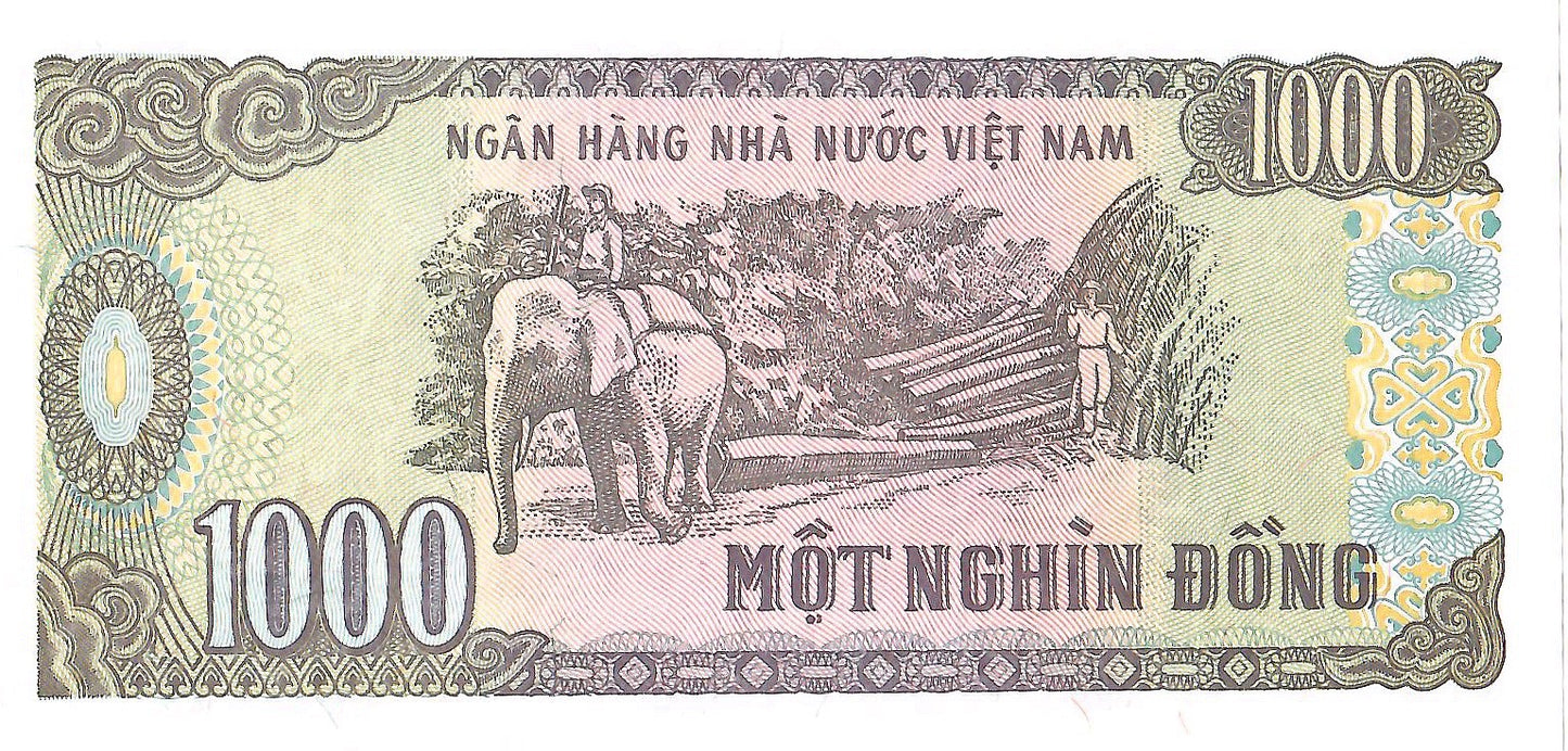 Vietnam 1,000 Dong Banknote, 1988, P106, UNC