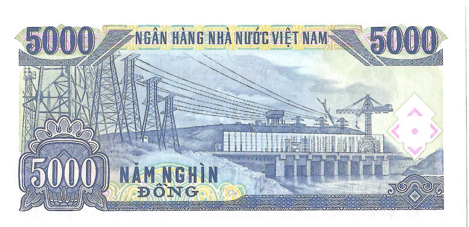 Vietnam 5,000 Dong Banknote, 1991, P108, UNC