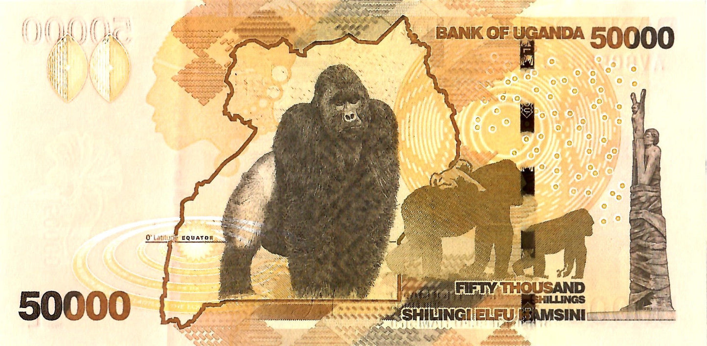 Uganda 50,000 Schillings, 2022, P54, UNC