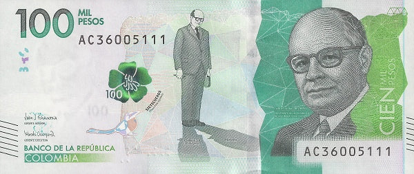 Colombia 100,000 Pesos, 2019, P-463, UNC