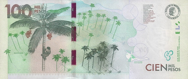 Colombia 100,000 Pesos, 2019, P-463, UNC