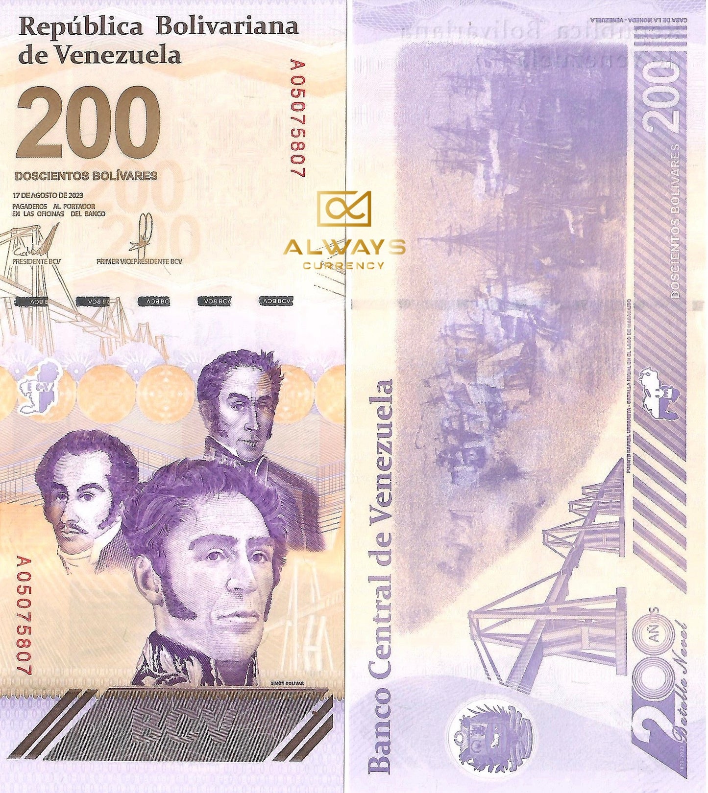 Venezuela 200 Bolivar Digital (Digitales) Banknote, 2024, P-120, UNC