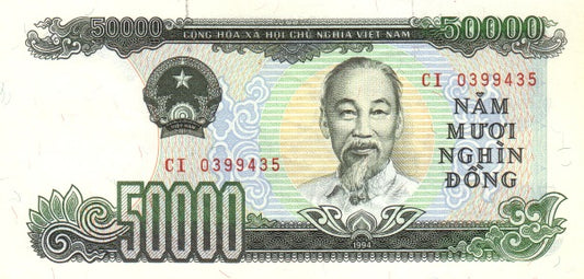 Vietnam 50,000 Dong Banknote, 1994, P-116, UNC