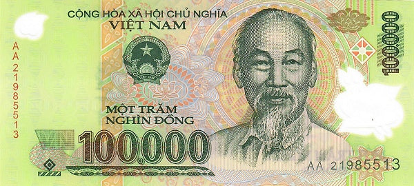Vietnam 100,000 Dong Banknote, 2021, P-122r, UNC, Polymer