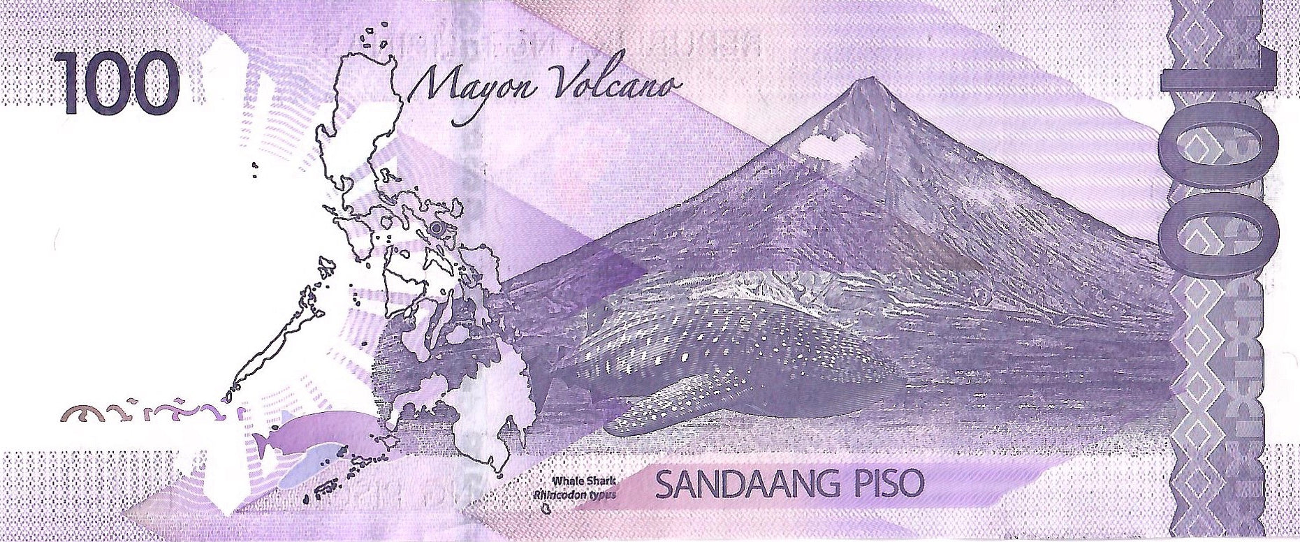 Philippines 100 Piso P 222,2022, UNC ( Without Horizontal Bars)