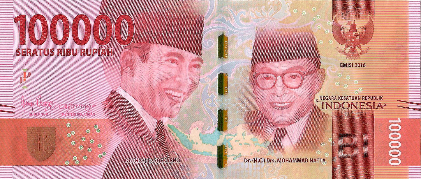 Indonesia 100,000 Rupiah Banknote, 2019, P-160d, UNC