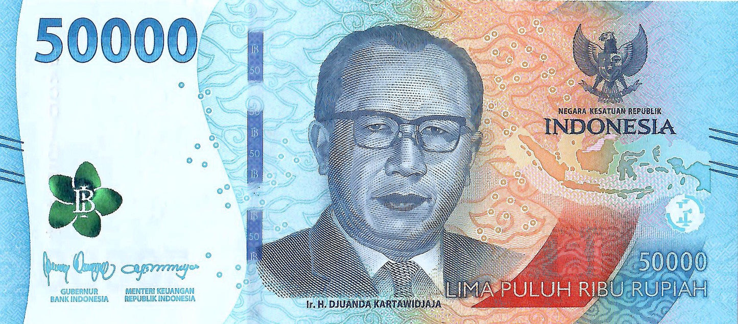 Indonesia 50,000 Rupiah, 2022, P-167, UNC