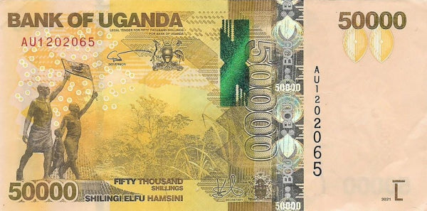 Uganda 50,000 Schillings, 2021, P54, UNC