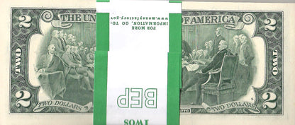 United States of America - 2 Dollars Banknote, 2017, UNC - 100 Pcs Bundle