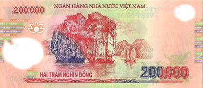 Vietnam 200,000 Dong Banknote ,Polymer, Circulated