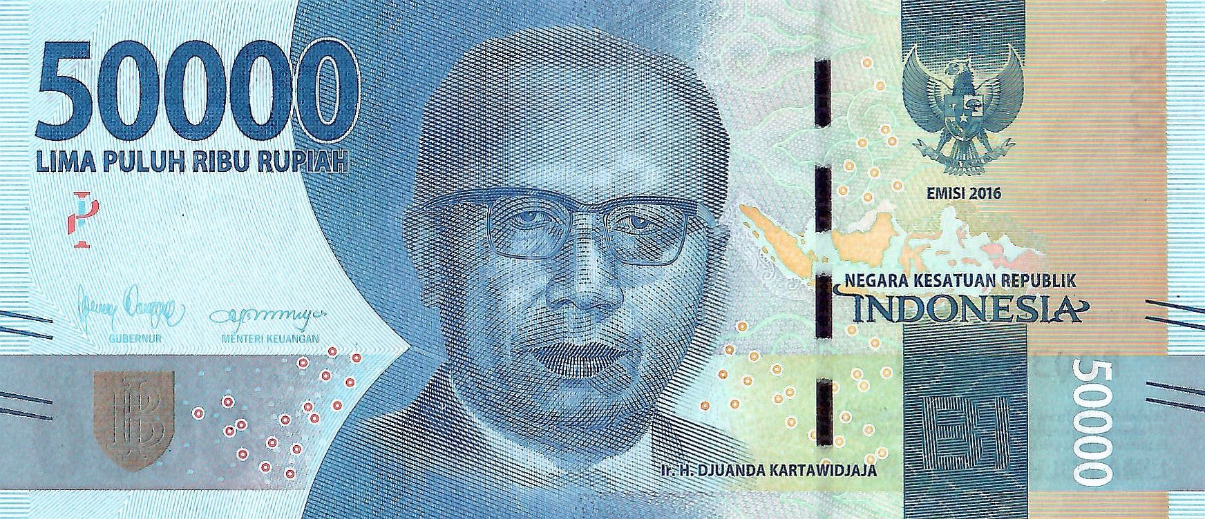 Indonesia 50,000 Rupiah, 2020, P-159, UNC