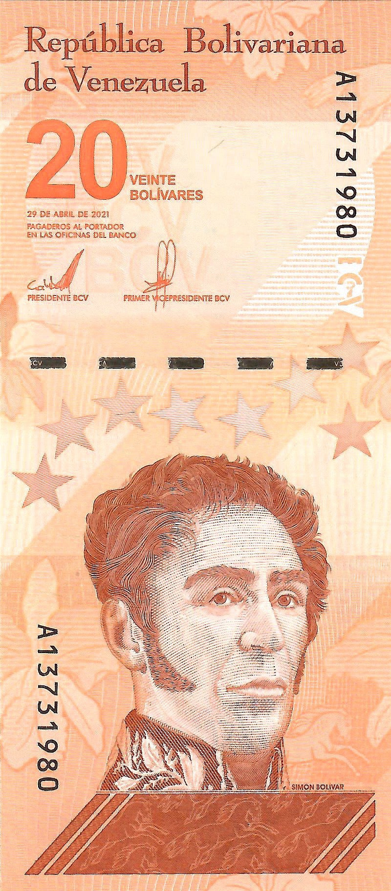 Venezuela 20 Bolivar Digital (Digitales) Banknote, 2021, P-117, UNC