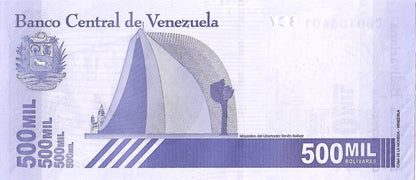 Venezuela 500,000 Bolivar Soberano Banknote, 2020, P-113, UNC