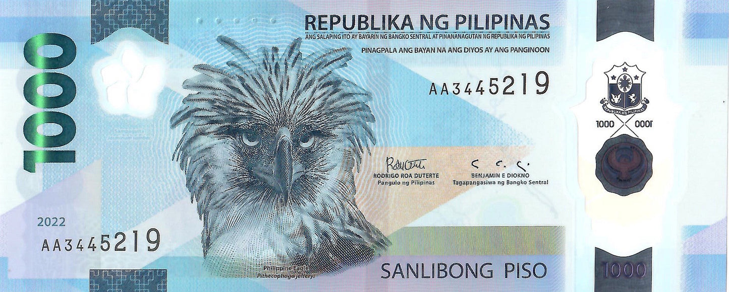 Philippines 1000 Piso, 2022 , Polymer, CIRCULATED