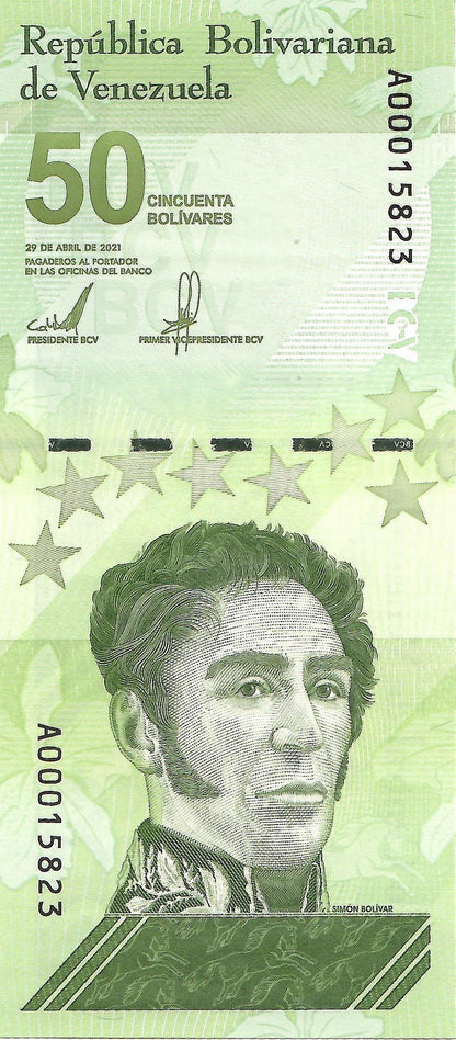 Venezuela 50 Bolivar Digital (Digitales) Banknote, 2021, P-118, UNC