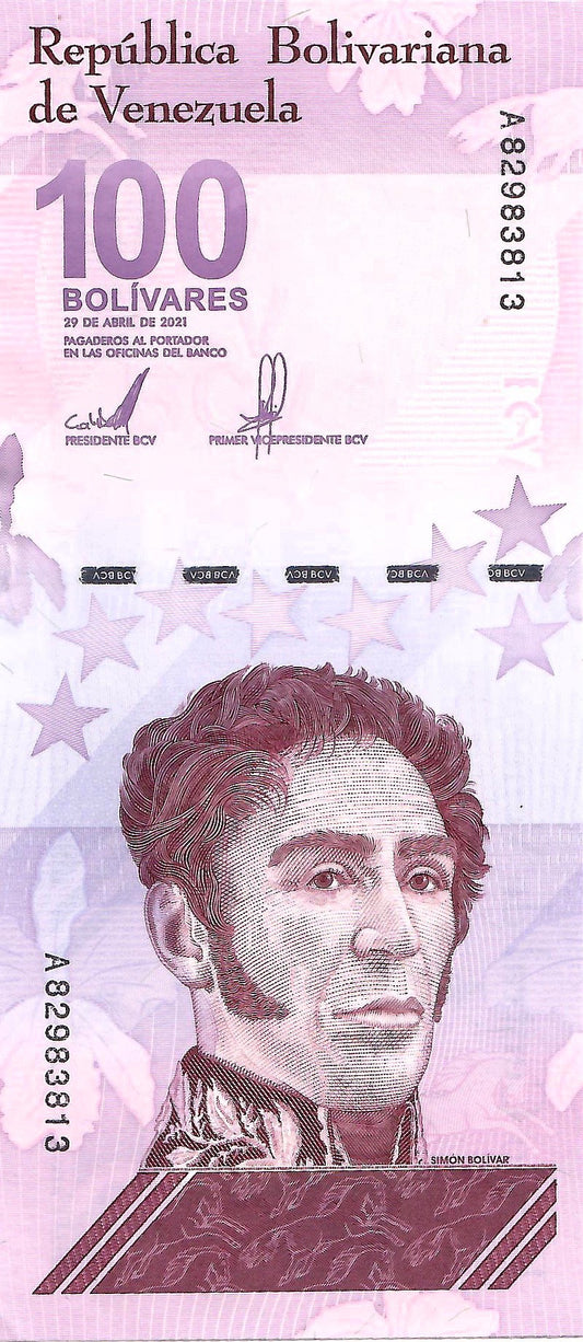 Venezuela 100 Bolivar Digital (Digitales) Banknote, 2021, P-119, UNC