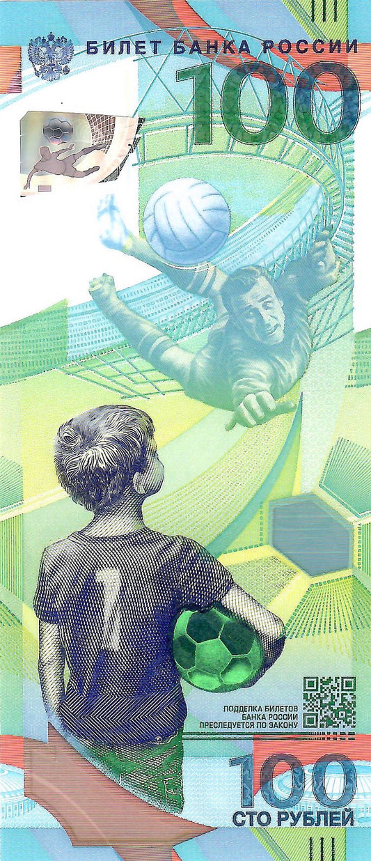 Russia 100 Rubles Banknote, 2018, P-280, UNC, Commemorative, Polymer