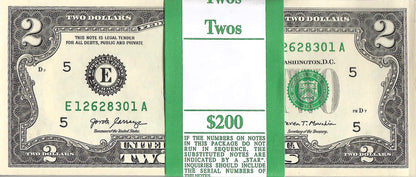 United States of America - 2 Dollars Banknote, 2017, UNC - 100 Pcs Bundle