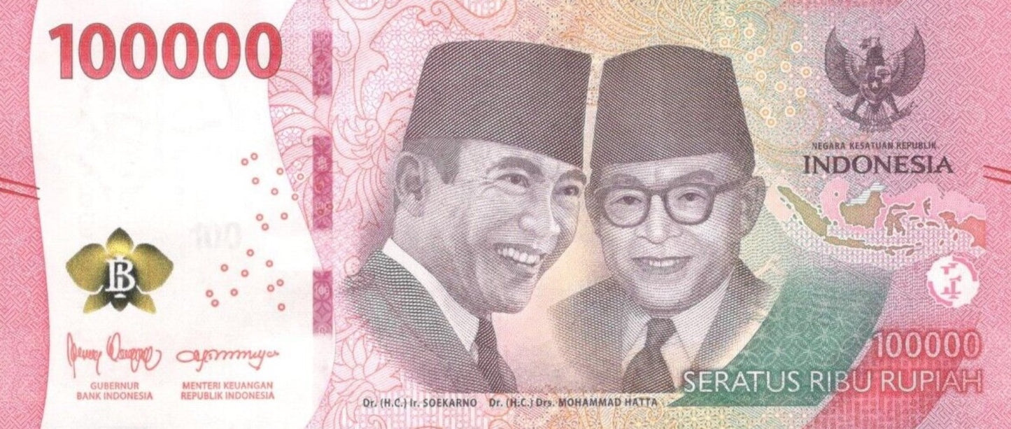Indonesia 100,000 Rupiah Banknote, 2022, P-160e, UNC
