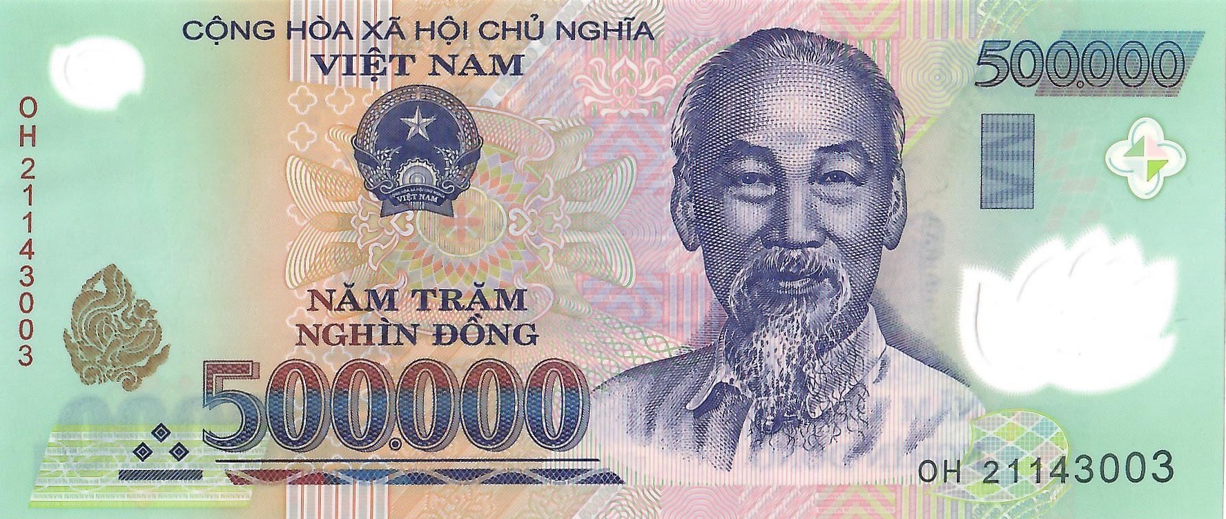 Vietnam 500,000 Dong Banknote, 2021, P-124q, UNC, Polymer