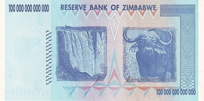 Zimbabwe 100 Trillion, 2008, P91, UNC