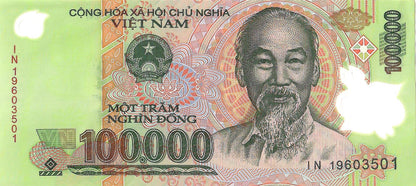 Vietnam 100,000 Dong Banknote, 2019, P-122p, UNC, Polymer